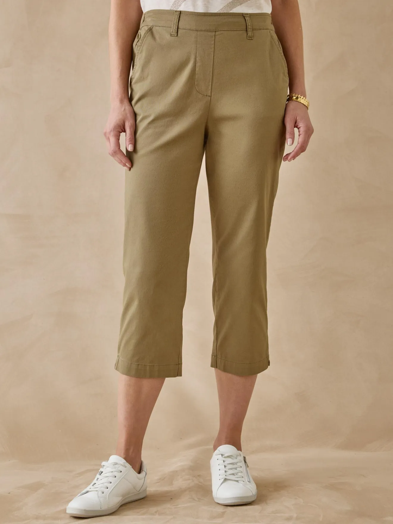 Outlet Pantacourt extensible Femme Pantacourt|Pantalon