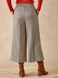 Online Pantacourt large élastiqué dos Femme Pantacourt|Pantalon