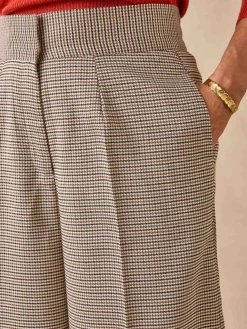 Online Pantacourt large élastiqué dos Femme Pantacourt|Pantalon