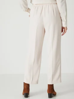 Clearance Pantacourt élastiqué dos Femme Pantalon