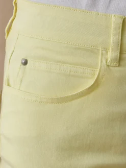 Sale Pantacourt élastiqué en gabardine Femme Pantacourt|Pantalon