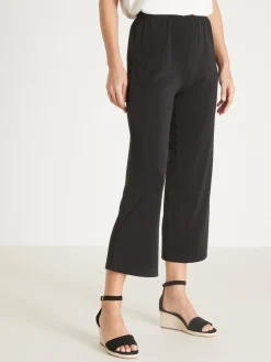 Pantacourt élastiqué en maille Femme Pantacourt|Pantalon