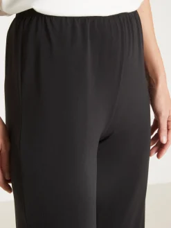 Pantacourt élastiqué en maille Femme Pantacourt|Pantalon