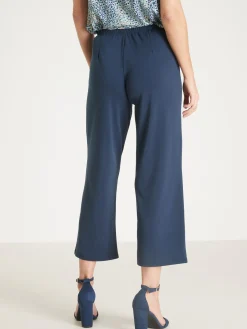 Outlet Pantacourt élastiqué en maille Femme Pantacourt|Pantalon