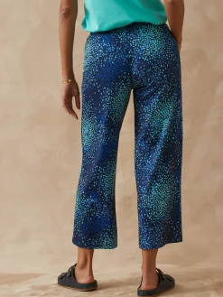 Outlet Pantacourt élastiqué en maille Femme Pantacourt|Pantalon