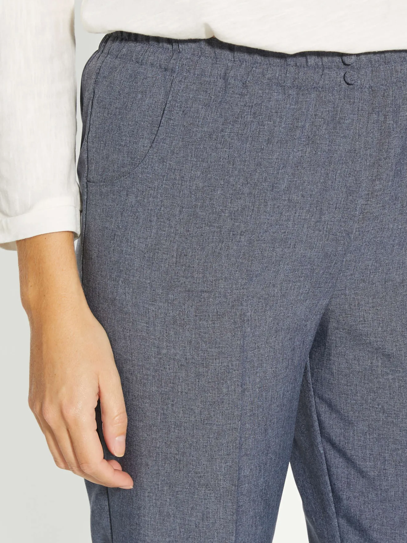 Pantacourt élastiqué entrejambe 60cm Femme Pantacourt|Pantalon