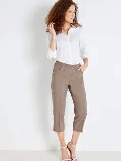 Best Pantacourt élastiqué entrejambe 60cm Femme Pantacourt|Pantalon