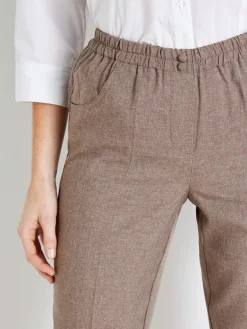 Best Pantacourt élastiqué entrejambe 60cm Femme Pantacourt|Pantalon