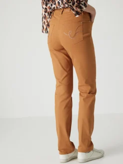 Pantalon 5 poches taille haute Femme Pantalon