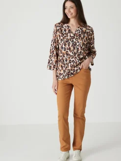 Pantalon 5 poches taille haute Femme Pantalon