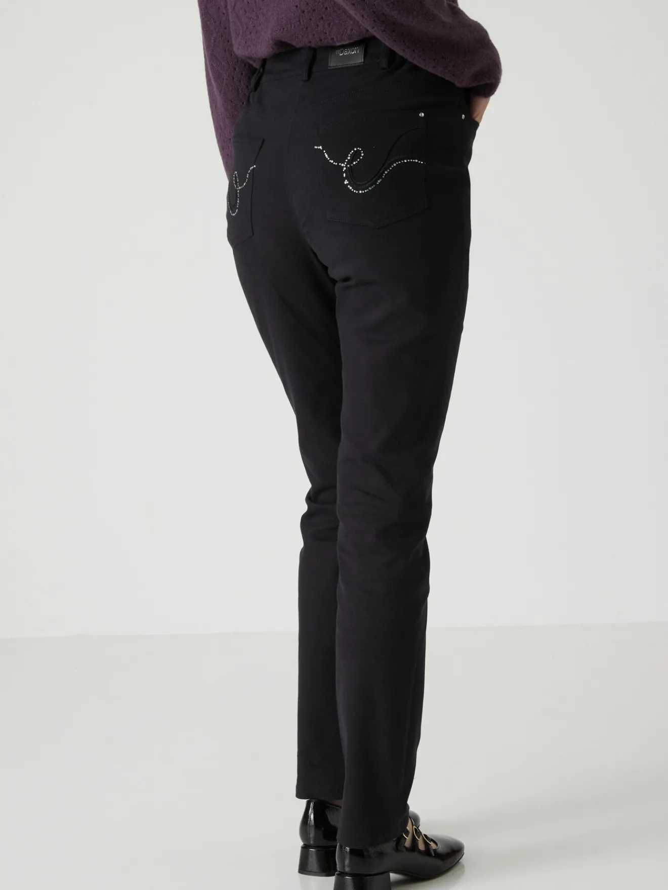 Outlet Pantalon 5 poches taille haute Femme Pantalon