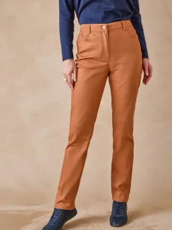 New Pantalon 5 poches taille haute Femme Pantalon