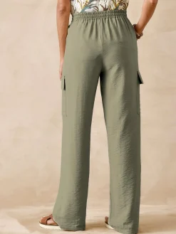 Sale Pantalon cargo élastiqué Femme Pantalon