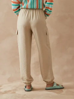 New Pantalon cargo élastiqué Femme Pantalon