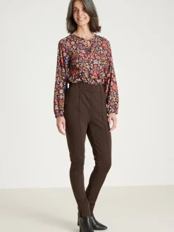 Discount Pantalon droit élastiqué maille milano Femme Pantalon