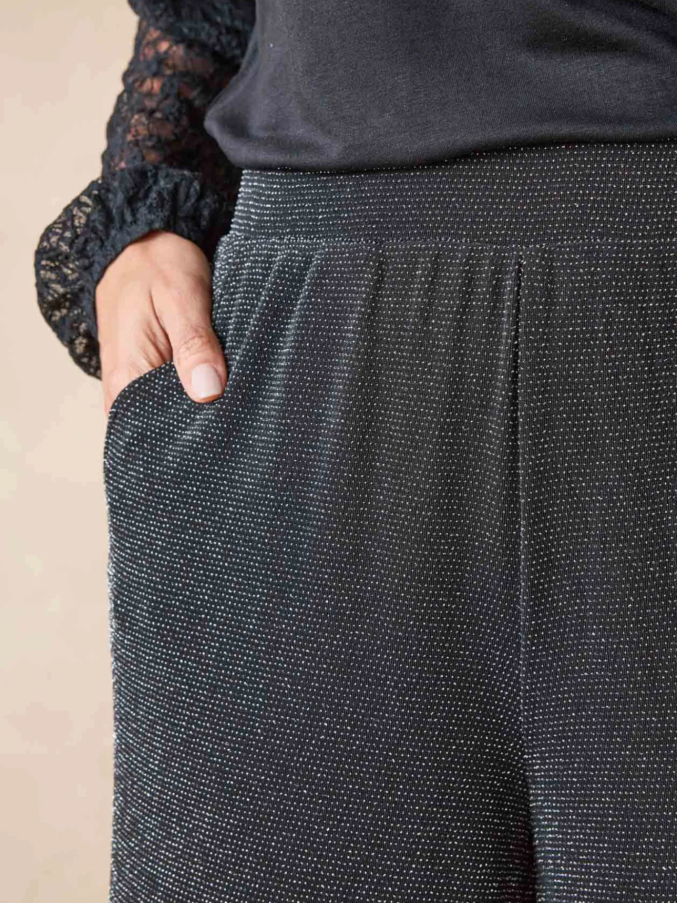 Online Pantalon en maille fantaisie Femme Pantalon