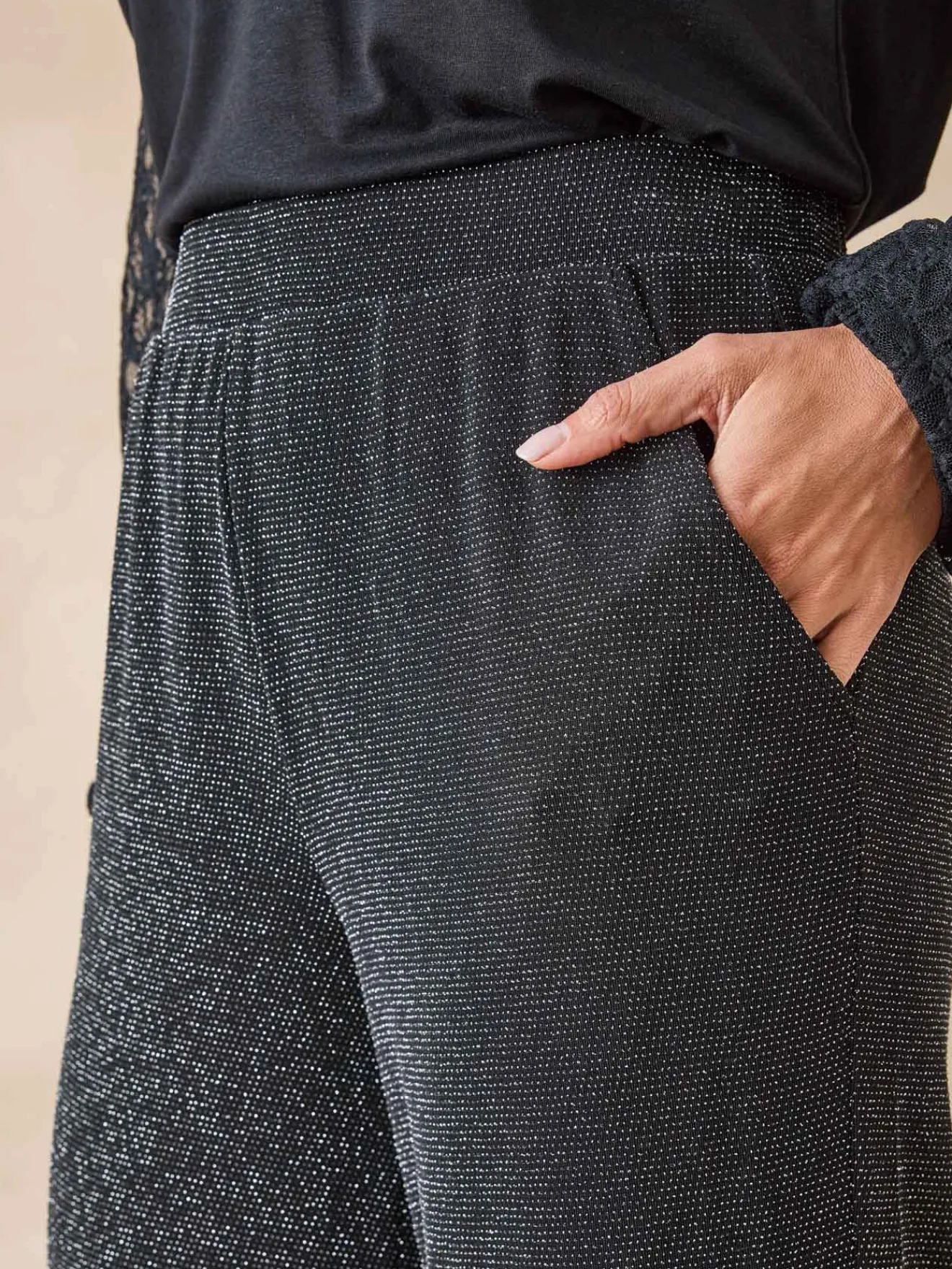 Online Pantalon en maille fantaisie Femme Pantalon