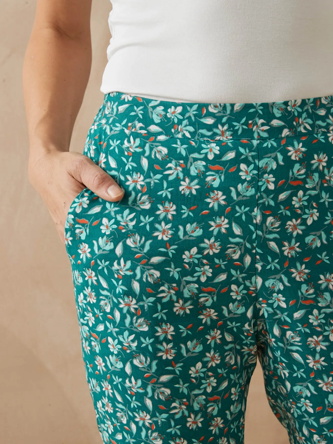 Sale Pantalon fluide élastiqué Femme Pantalon