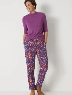 Pantalon fluide élastiqué Femme Pantalon