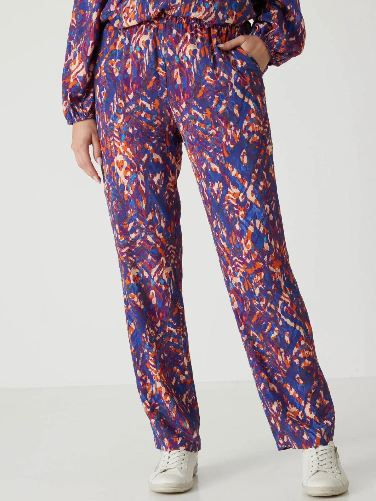 Pantalon fluide élastiqué Femme Pantalon