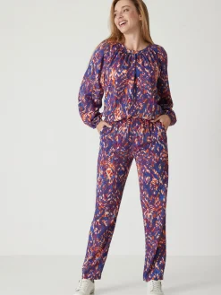 Pantalon fluide élastiqué Femme Pantalon