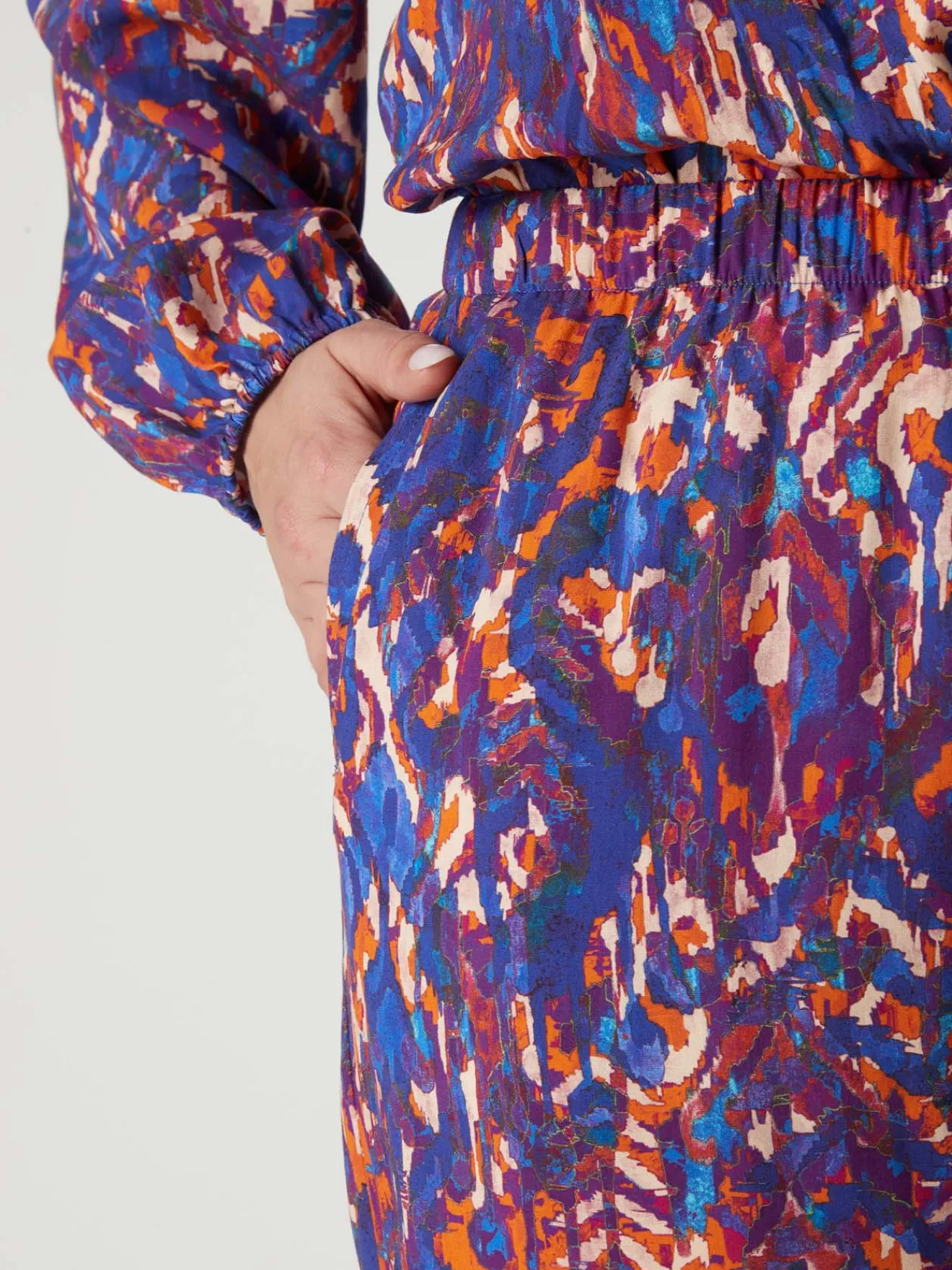 Pantalon fluide élastiqué Femme Pantalon