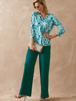 Online Pantalon large et droit Femme Pantalon