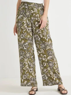 New Pantalon large élastiqué Femme Pantalon