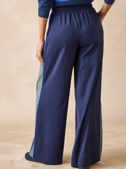 Outlet Pantalon large palazzo élastiqué Femme Pantalon
