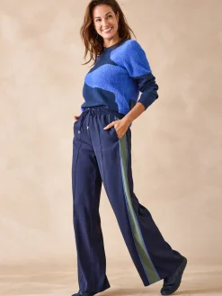 Outlet Pantalon large palazzo élastiqué Femme Pantalon