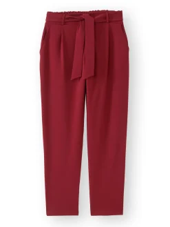 Sale Pantalon élastiqué en maille Femme Pantalon
