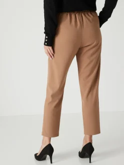 Sale Pantalon élastiqué en maille Femme Pantalon