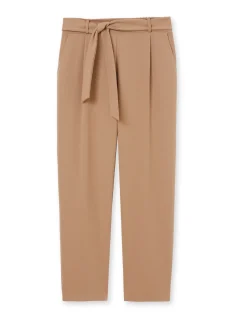 Sale Pantalon élastiqué en maille Femme Pantalon