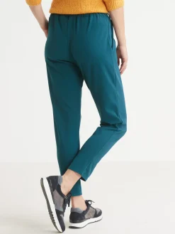 Online Pantalon élastiqué en maille Femme Pantalon