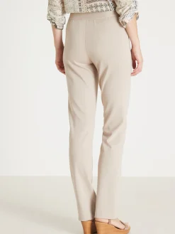 New Pantalon élastiqué en maille milano Femme Pantalon