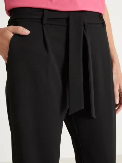 New Pantalon élastiqué en maille Femme Pantalon