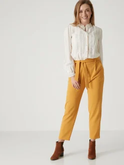 Clearance Pantalon élastiqué en maille Femme Pantalon