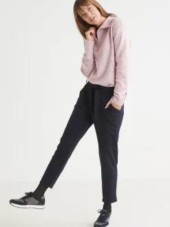 Hot Pantalon élastiqué en maille Femme Pantalon