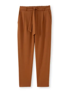 New Pantalon élastiqué en maille Femme Pantalon