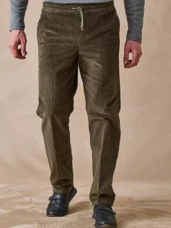 Sale Pantalon élastiqué en velours 200 raies Homme Pantalon