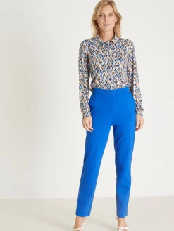 Online Pantalon élastiqué maille milano Femme Pantalon