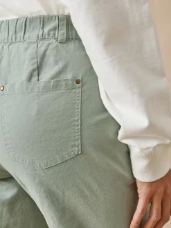 Outlet Pantalon 7/8ème en toile extensible Femme Pantalon