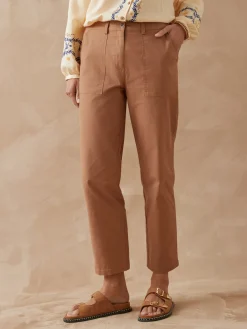 Online Pantalon 7/8ème en toile extensible Femme Pantalon