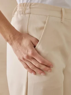 Hot Pantalon 7/8ème élastiqué dos Femme Pantalon