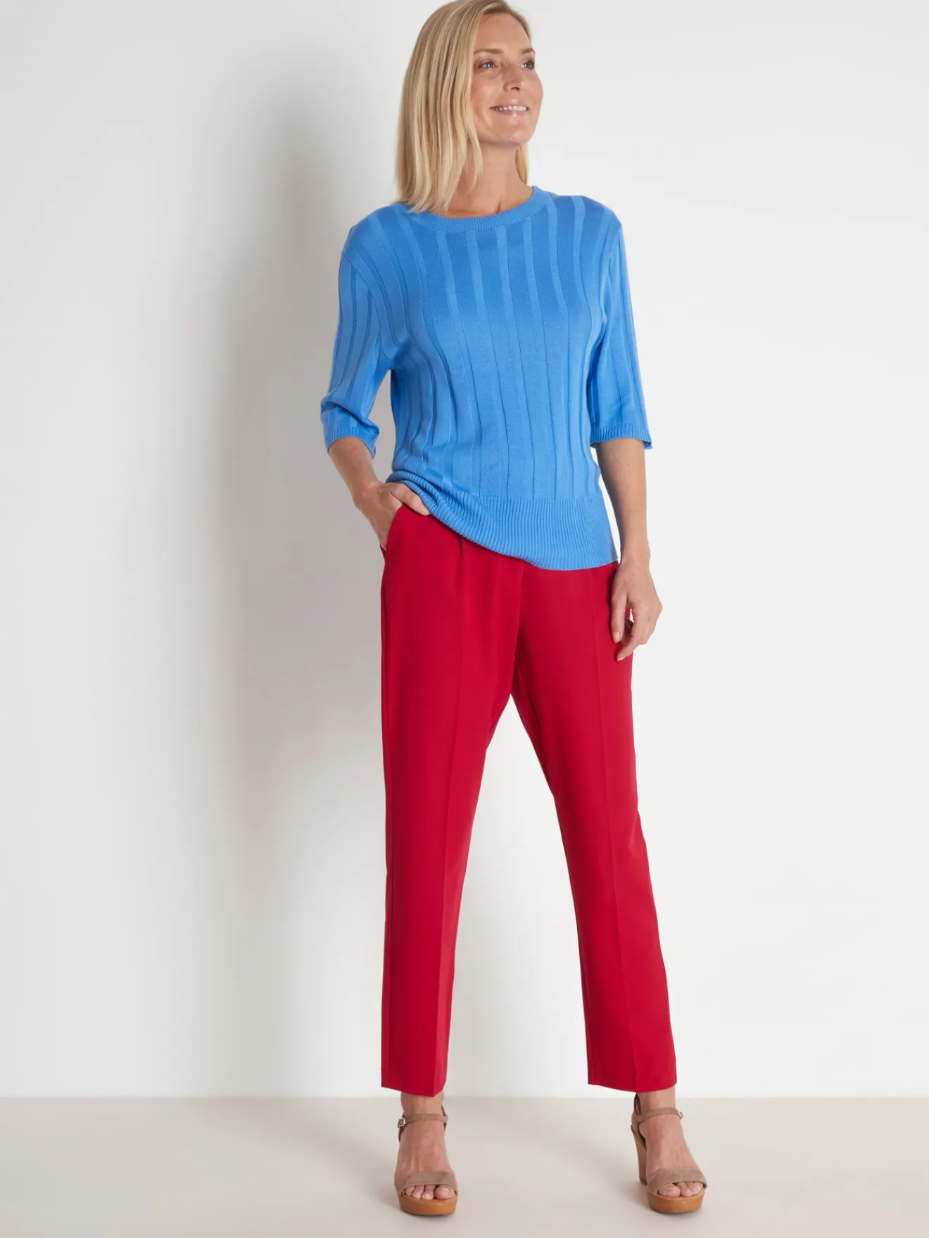 Online Pantalon 7/8ème taille haute Femme Pantalon