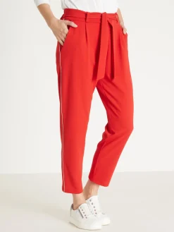 Pantalon raccourci élastiqué Femme Pantalon