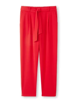 Pantalon raccourci élastiqué Femme Pantalon