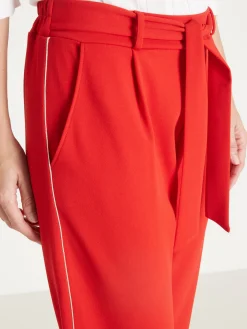 Pantalon raccourci élastiqué Femme Pantalon