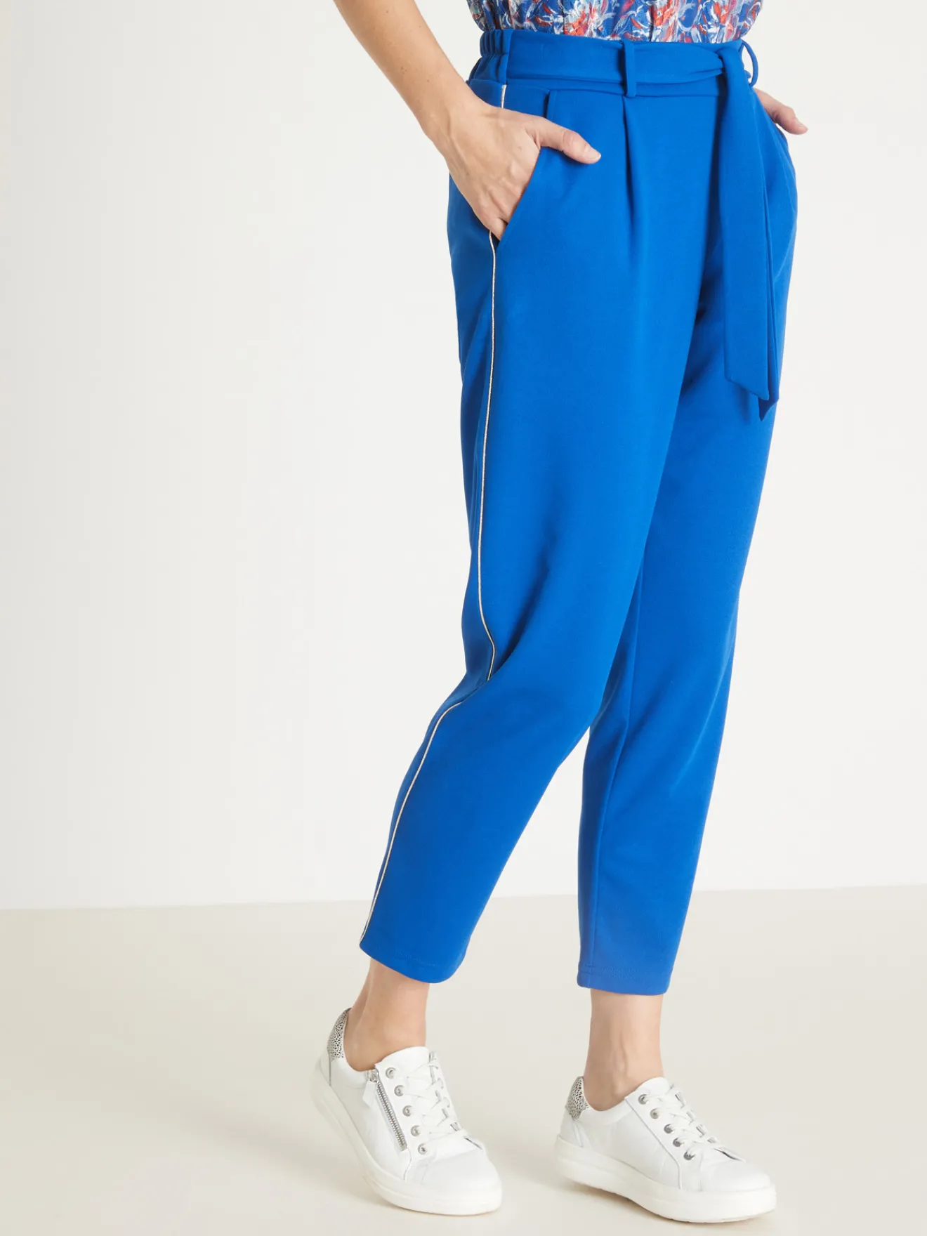 Discount Pantalon raccourci élastiqué Femme Pantalon