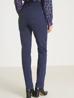 New Pantalon taille haute coupe droite Femme Pantalon